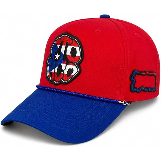Puerto Rico Rope Cap — Red & Blue