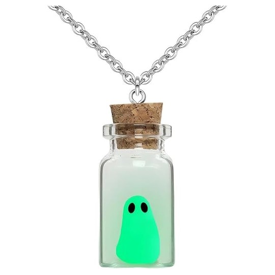 Ghost in a Bottle Necklace — Glow in the Dark