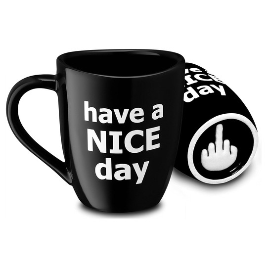 Have a Nice Day Mug — Hidden Middle Finger